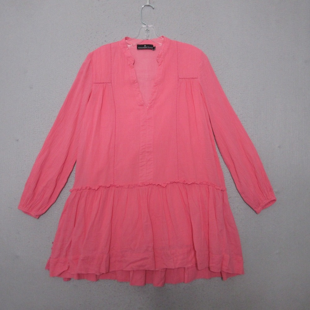 Pomander Place Tuckernuck Ophelia Cover Up‎ Dress Size XS  Beaded Ruffle Mini